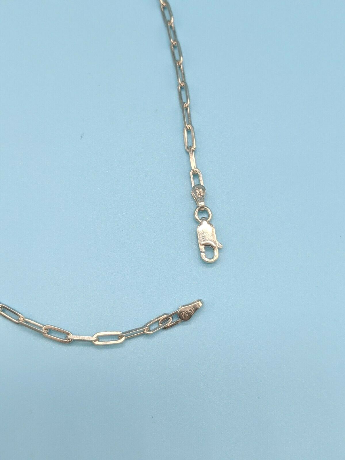 Silver 925 Paperclip Necklace 14k White Gold Finish 2.5mm 18 20 22 24 Inches