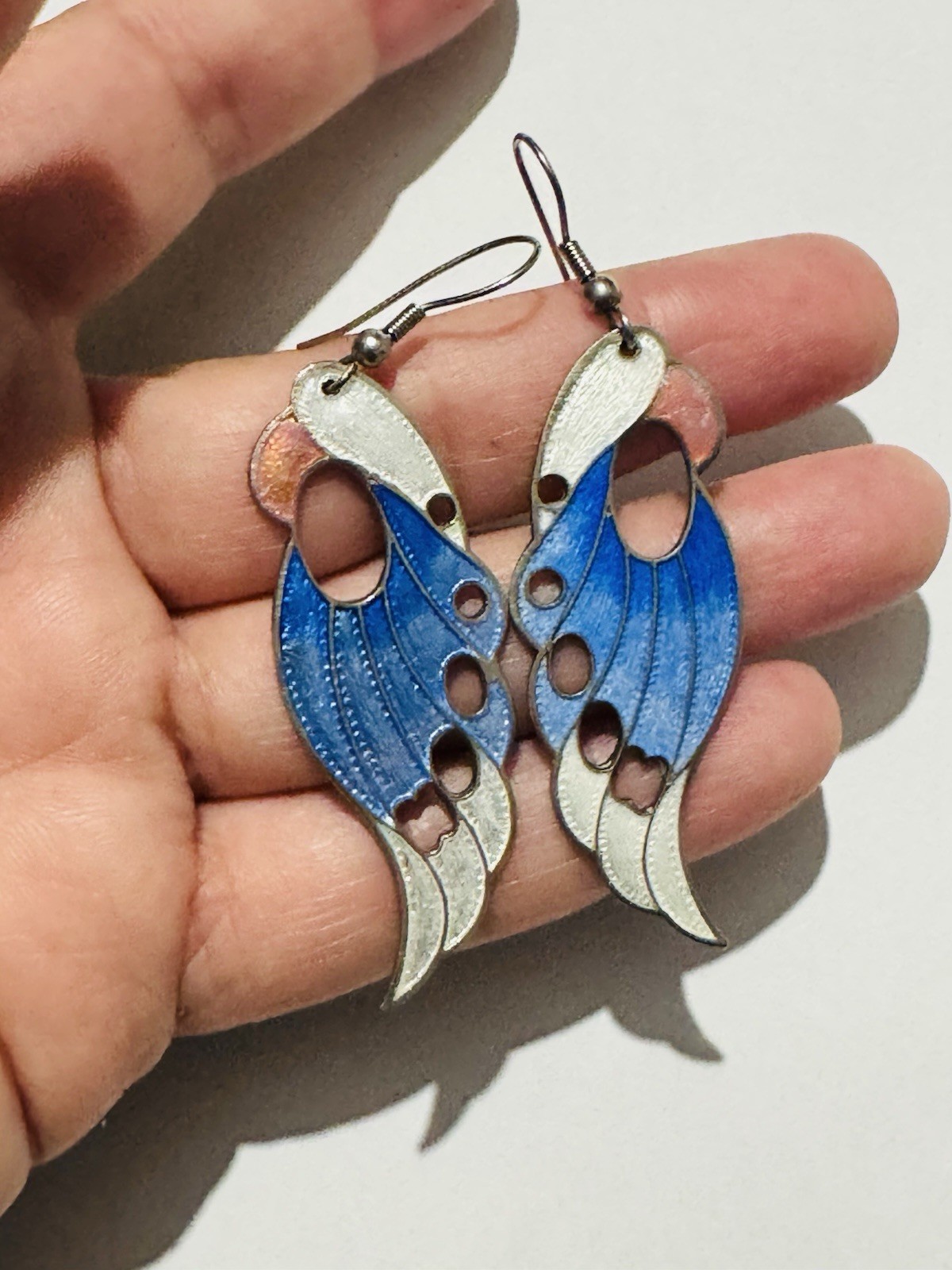 Handmade Cute Bird Dangle Earrings Dainty Sparrow Animal Charm Drop Gift