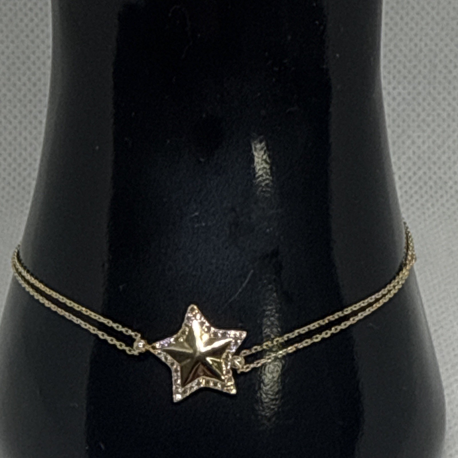 10K Real Gold Star Bracelet 7–7.5” | 2.0g Dainty Yellow Gold Adjustable Bracelet