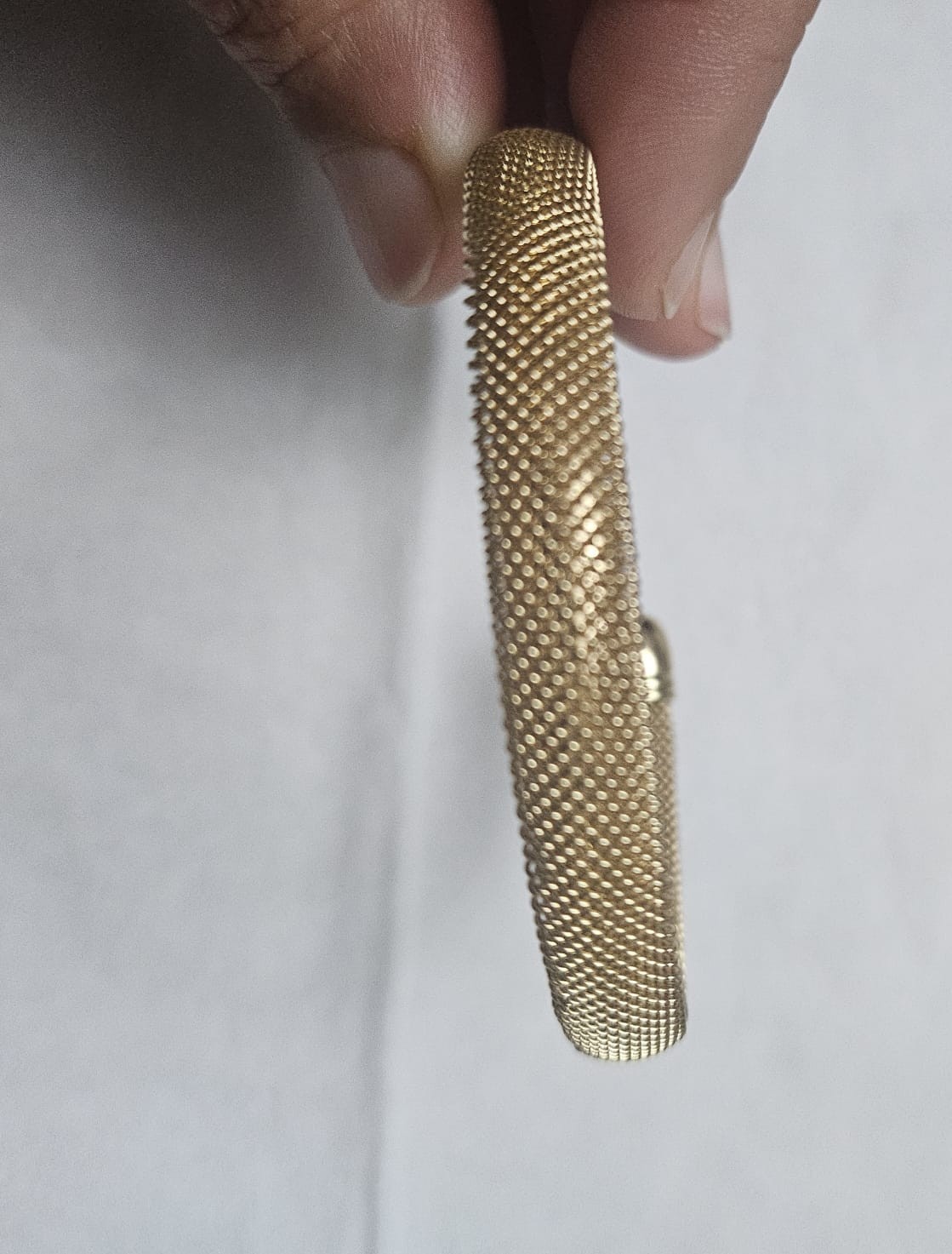 Set of 2 Gold Tone & Silver Tone Mesh Bangle Bracelets Textured Cuff Fashion Jew