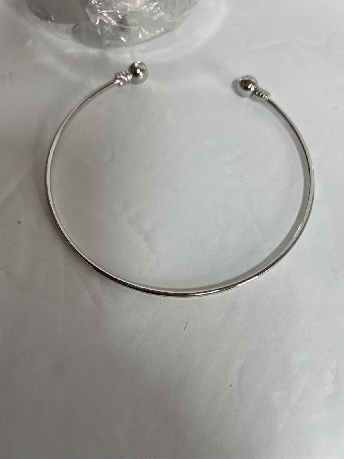 10 Bangle Silver Toned Bracelets Stackable Adjustable Alloy