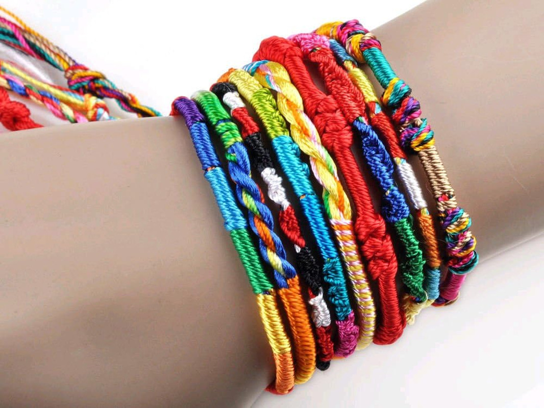 50PCS Bulk Jewelry Lots Colorful Braid Friendship Cord Strand Bracelets