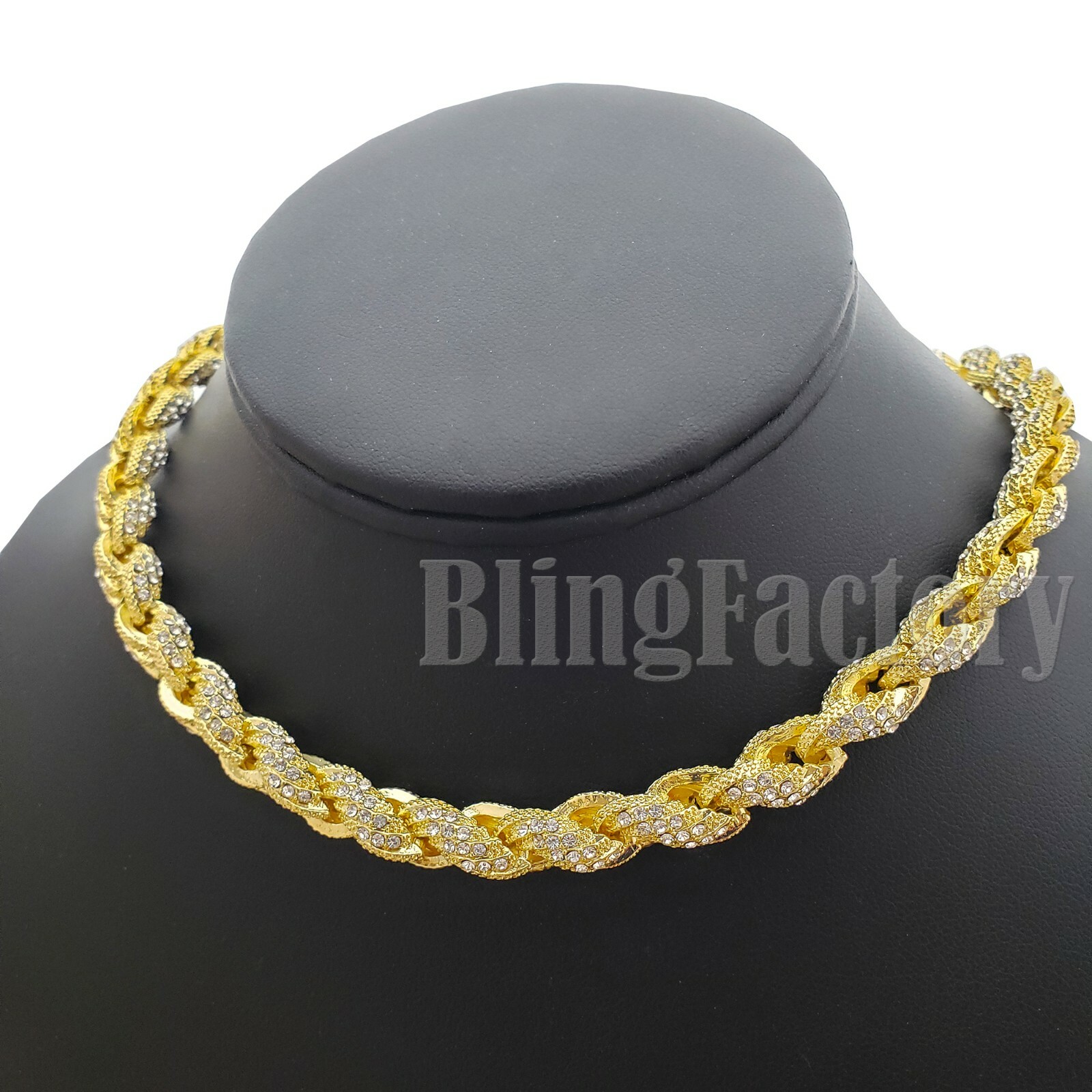 Hip Hop Urban Style Full Iced 9mm 8.5″, 16″,18″, 20″ Rope Choker Chain Necklace