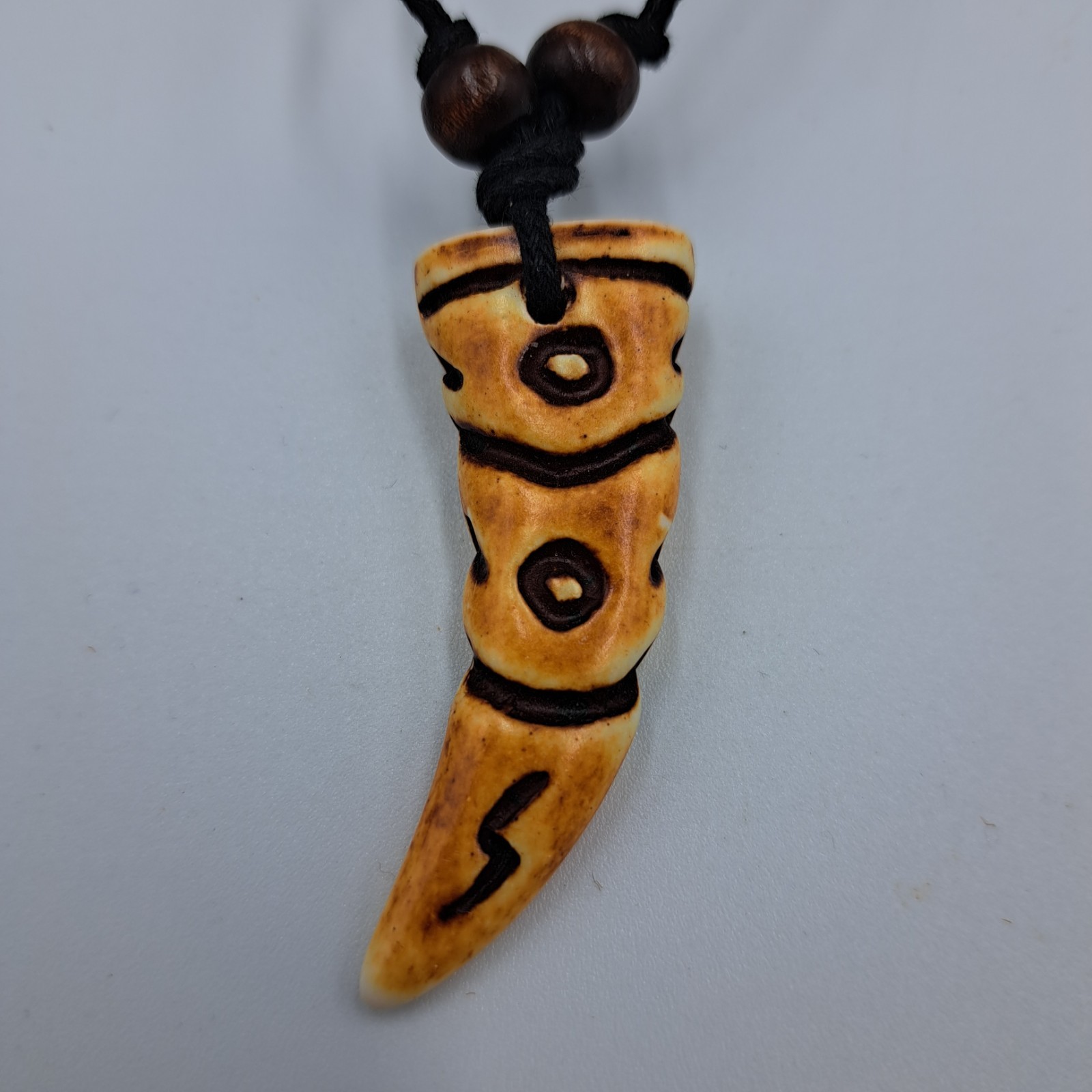 Tribal Claw Resin Necklace Adjustable 16-30 Inches
