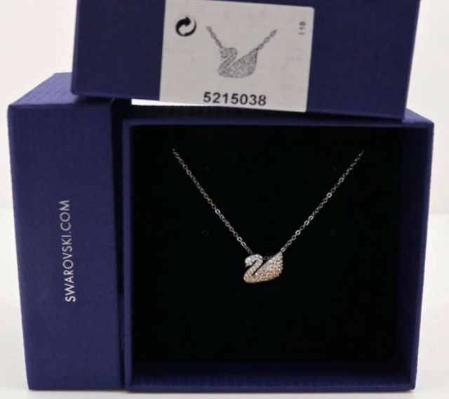 Swarovski Iconic Swan Pendant, Small Multi-colored, Rhodium Plating, 5215038