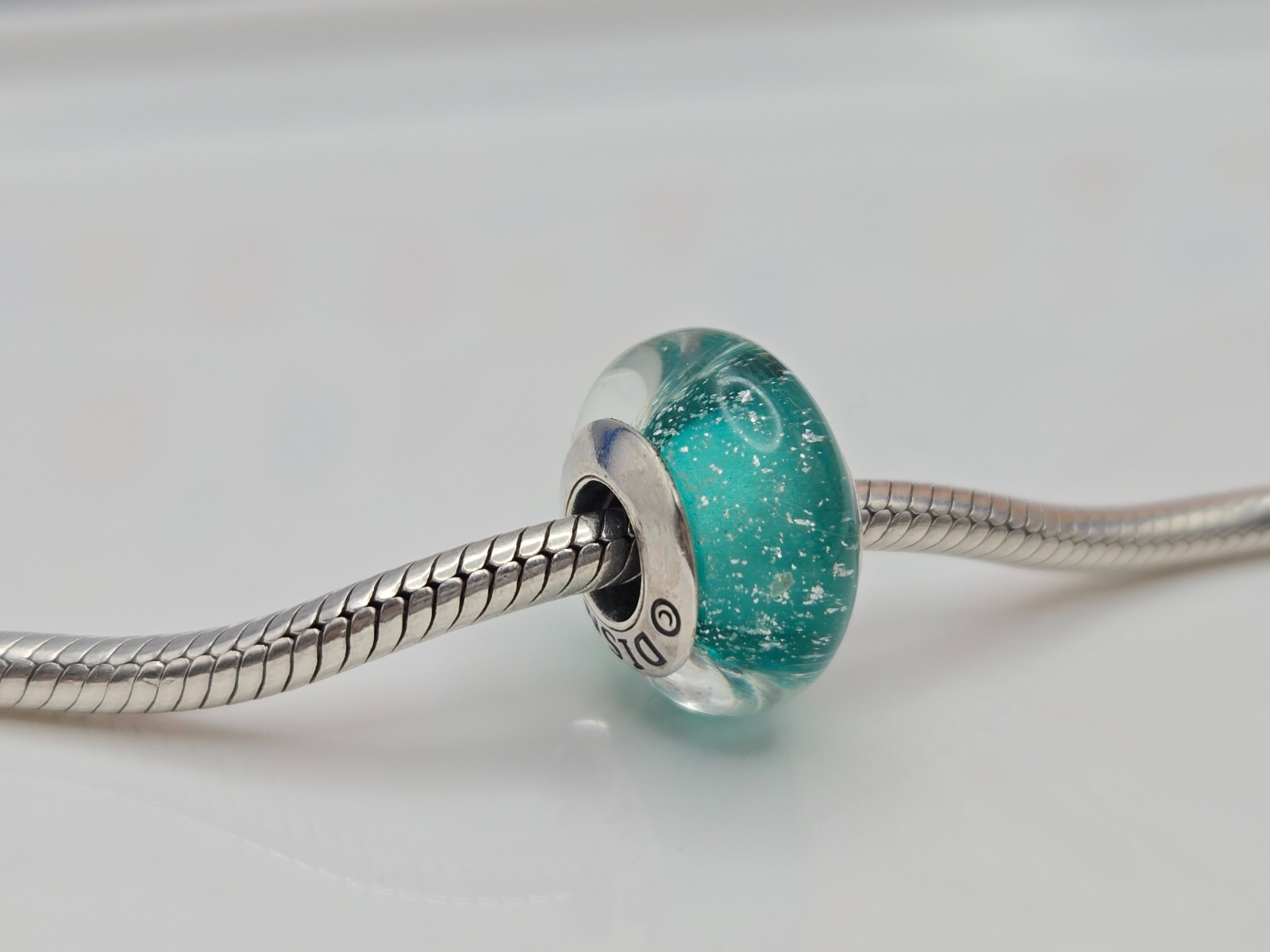 Authentic Pandora Disney Ariel’s Silver Signature Color Murano glass Charm
