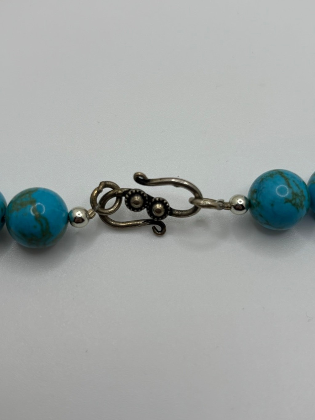Turquoise & Beige Beaded Necklace