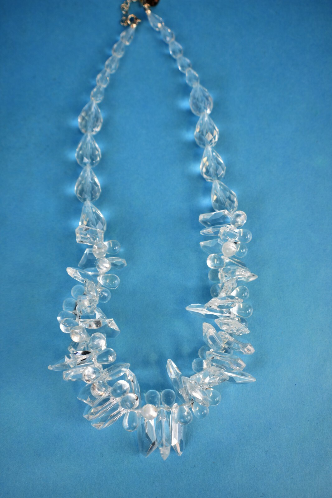 Multifaceted Clear Statement Necklace Signed mark. / AVON NEW – NO Box Icicles