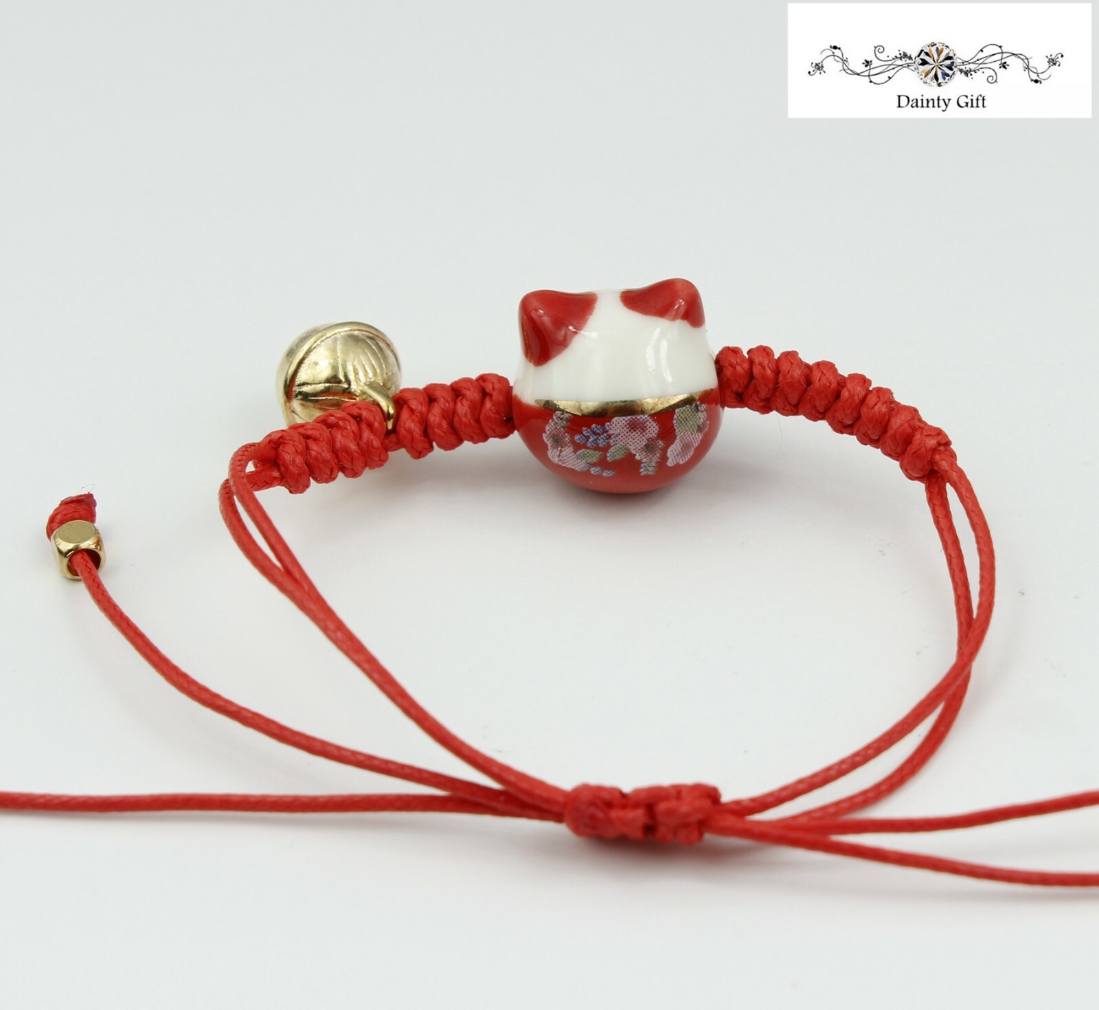 Girl/Women Animal Cute Lucky Cat Improve Wealth Adjust Red Rope Hand Bracelet
