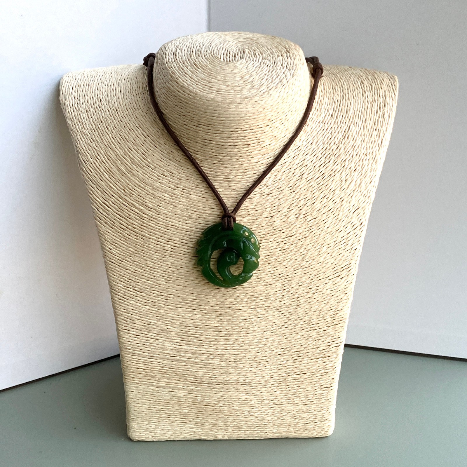 High Quality Real Jade Tomb Raider Lara Croft Necklace, Hand Carved, Shadow (S)