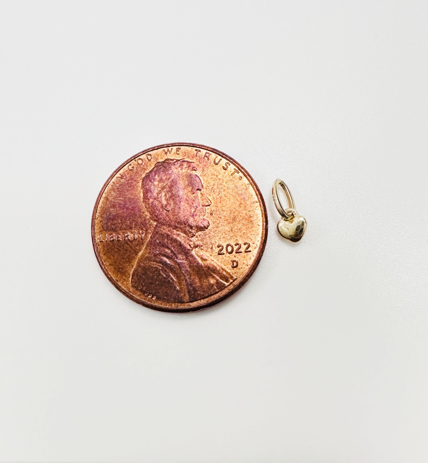 without packaging 14K Solid Yellow Gold Teeny Tiny Very Small Beveled He G2U