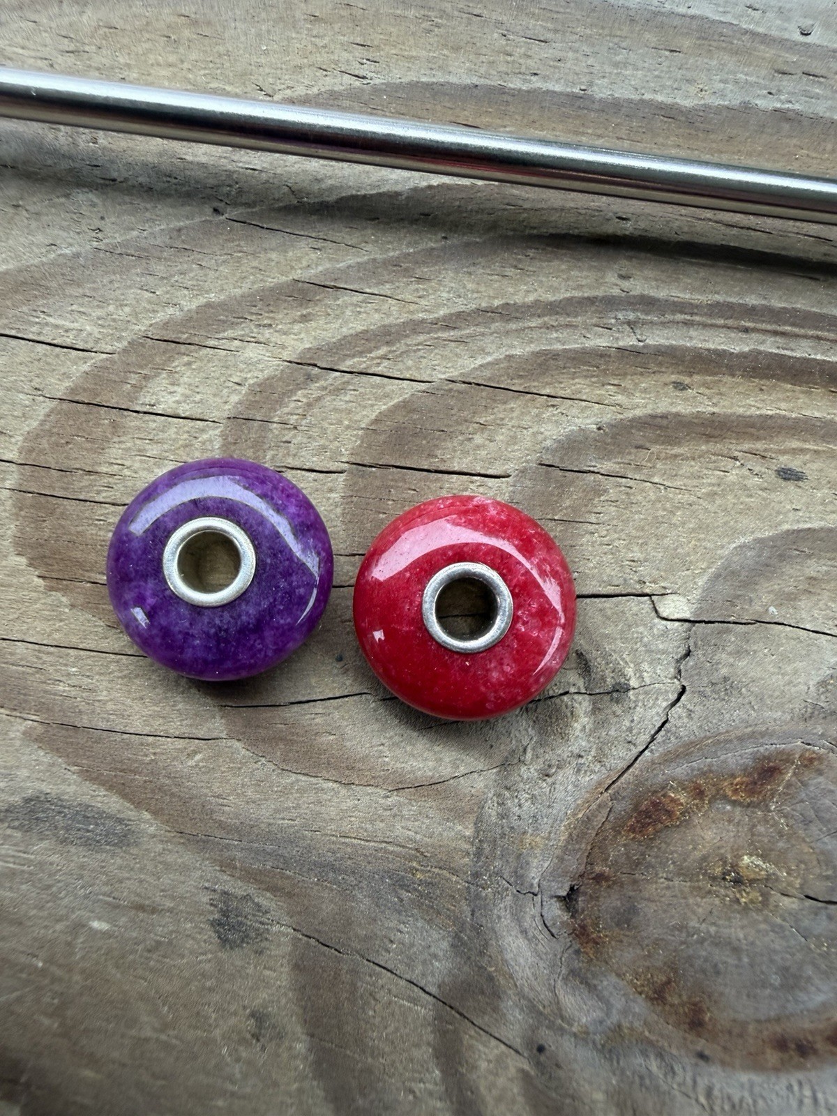 2 TROLLBEADS LE China Jade Beads from 2009 LE Chinese Bracelet Rare HTF