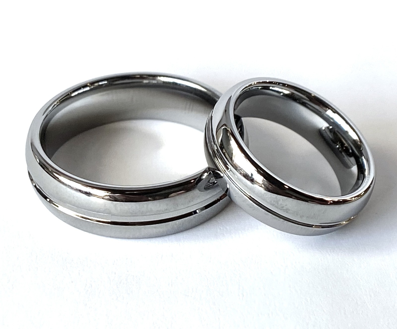 Tungsten Carbide Ring Center Groove Size 5,6,7,8,9,10,11,12,13 (f34)