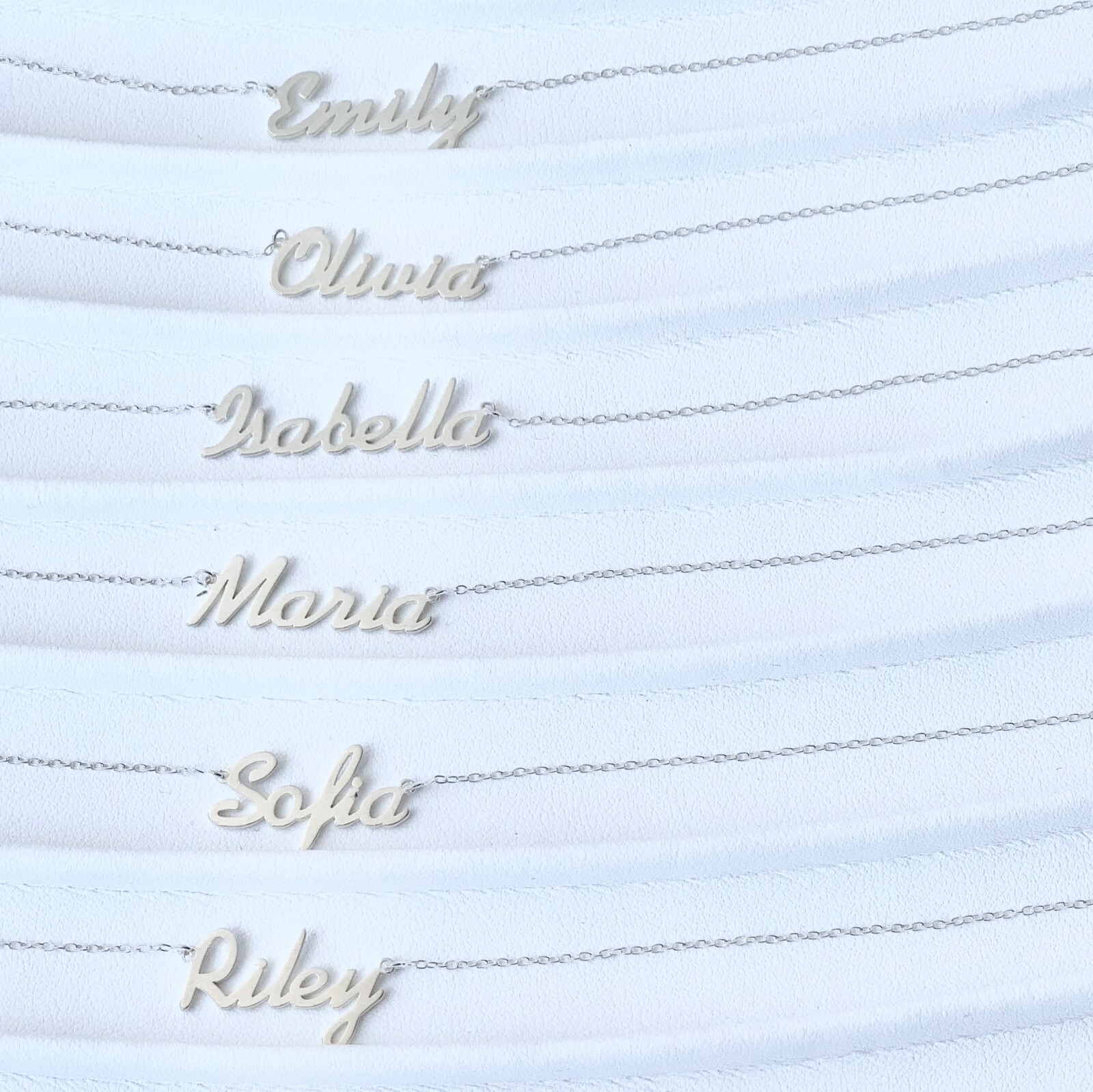 ANY Name Plate Necklace Personalized Custom Sterling Silver 925 Pendant Gift