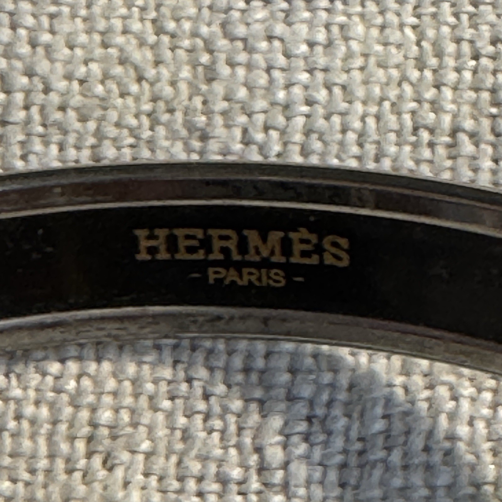 Hermes Printed Enamel Bangle 70 Palladium Finish – Black & Silver