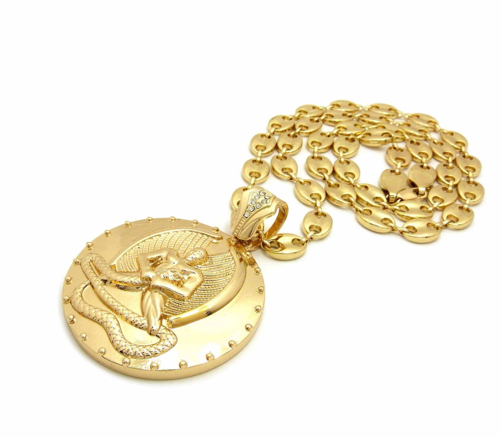 NEW EUPHANASIA PENDANT & 10mm/30″ MARINA LINK CHAIN HIP HOP NECKLACE – RC2570G