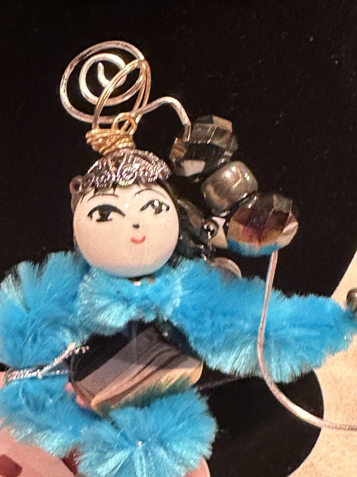 Sassy Lady Blue Faux Gem Pendant for Necklace