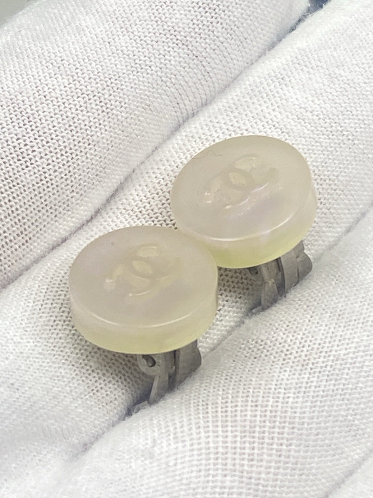 Chanel CC clip On Earrings