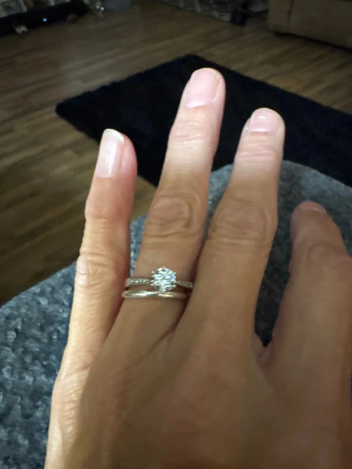 925 Sterling Silver Ring Women 6 Claw Solitaire CZ Engagement Wedding Band