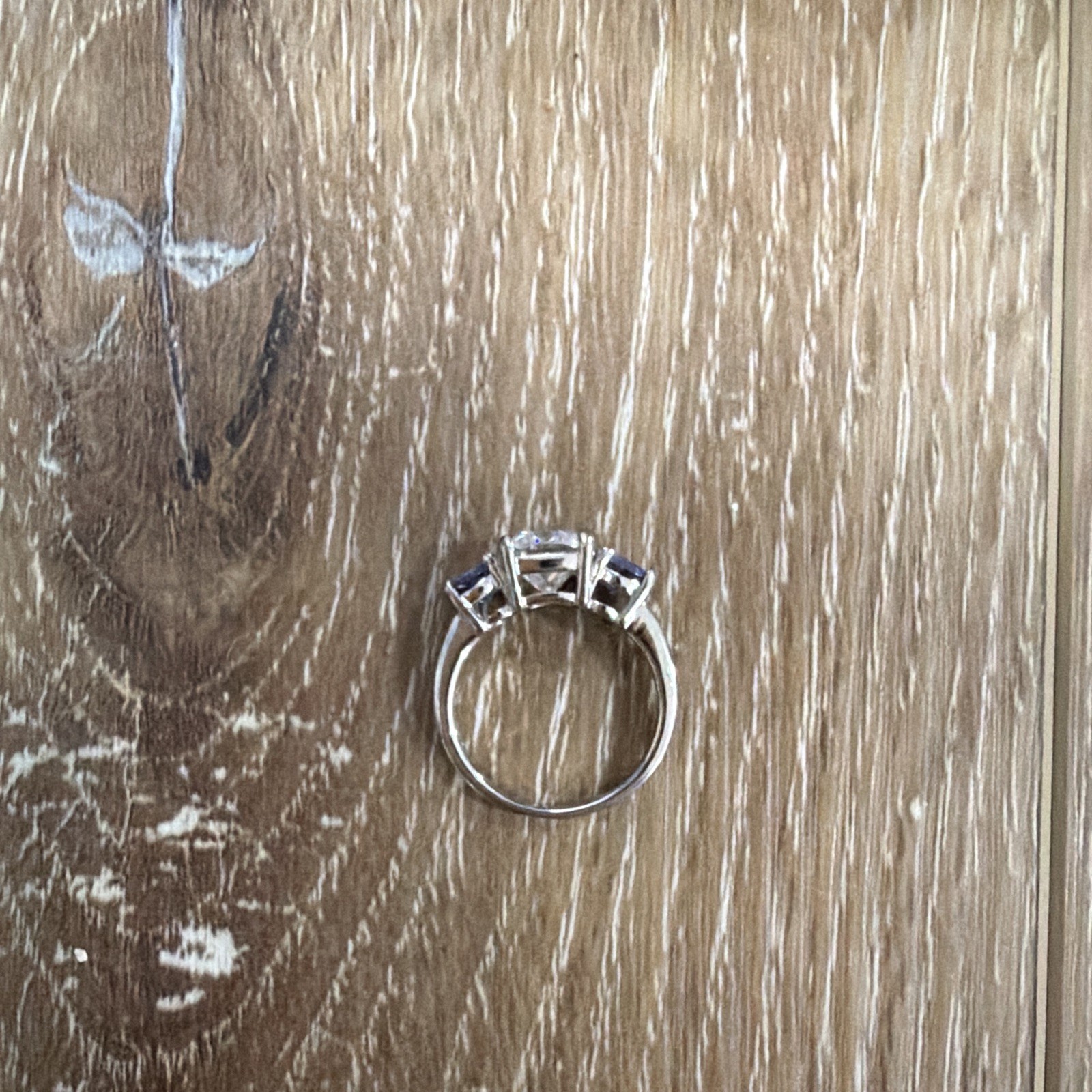 JTV 2.00ct Cushion Moissanite Platinum Cocktail Ring Size 6 Tanzanite