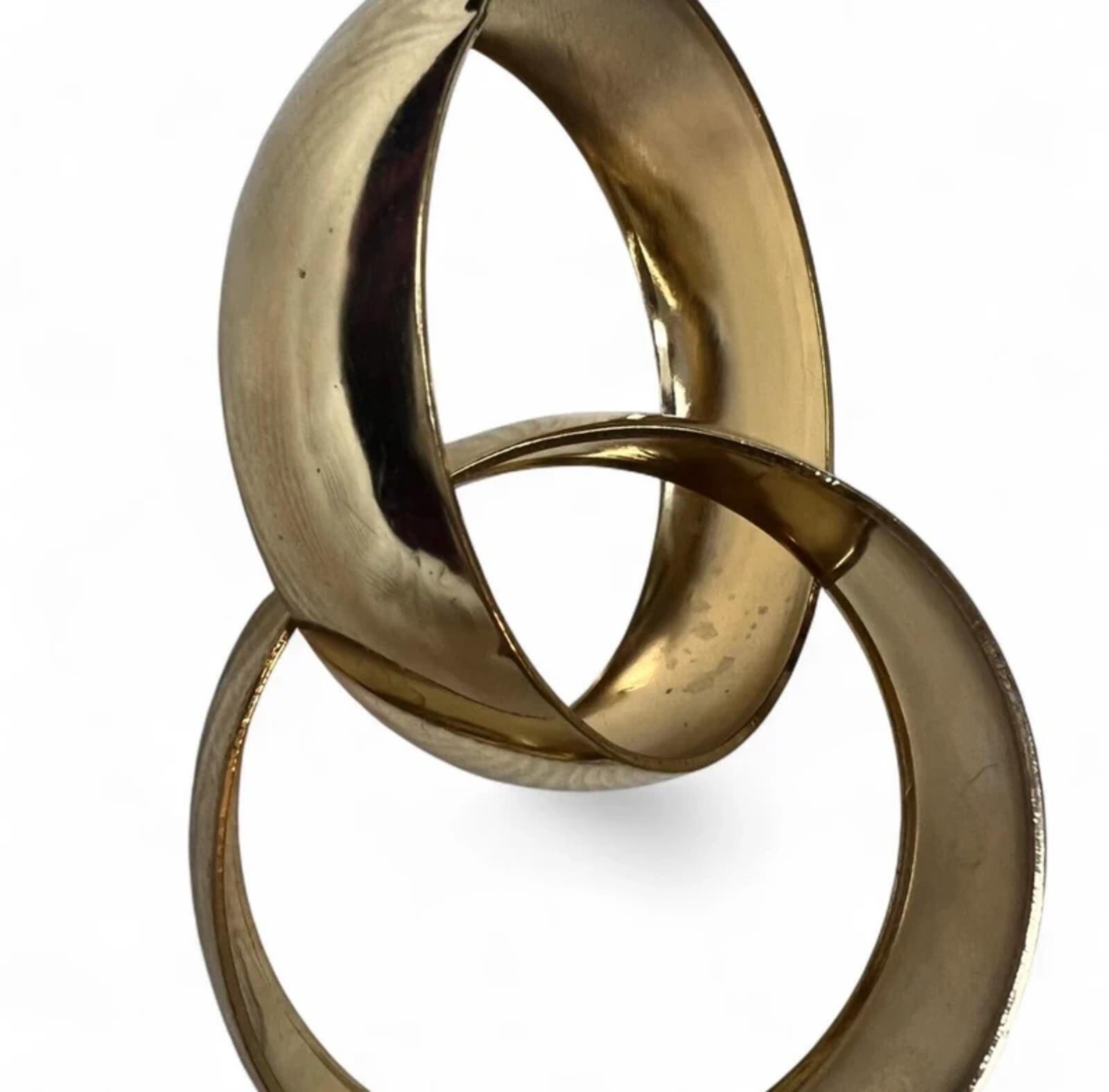 Minimalist Gold Cuff Interlocking Bracelet