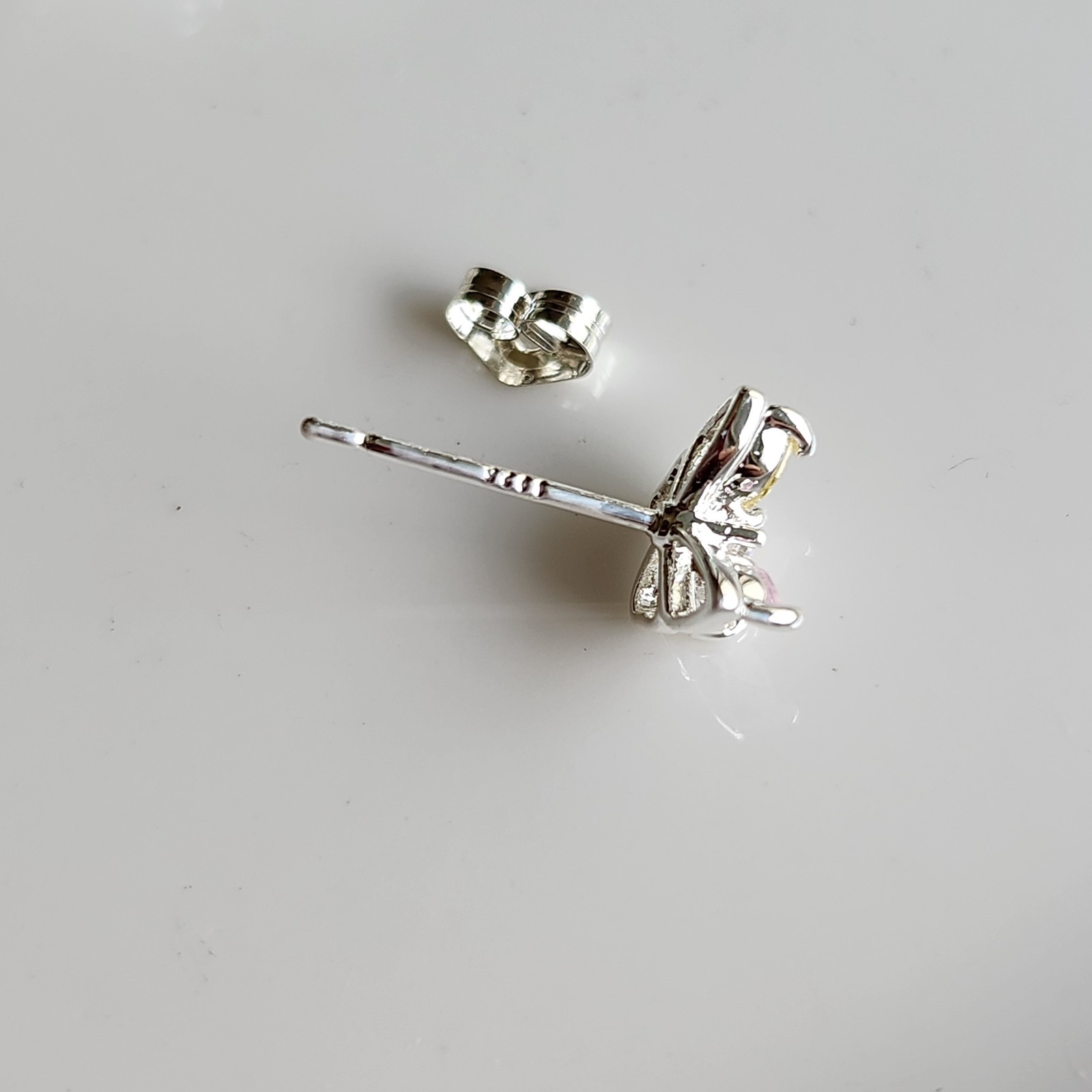 925 Sterling Silver Multicolor Topaz Butterfly 7x8mm Earrings Gemstone Girls