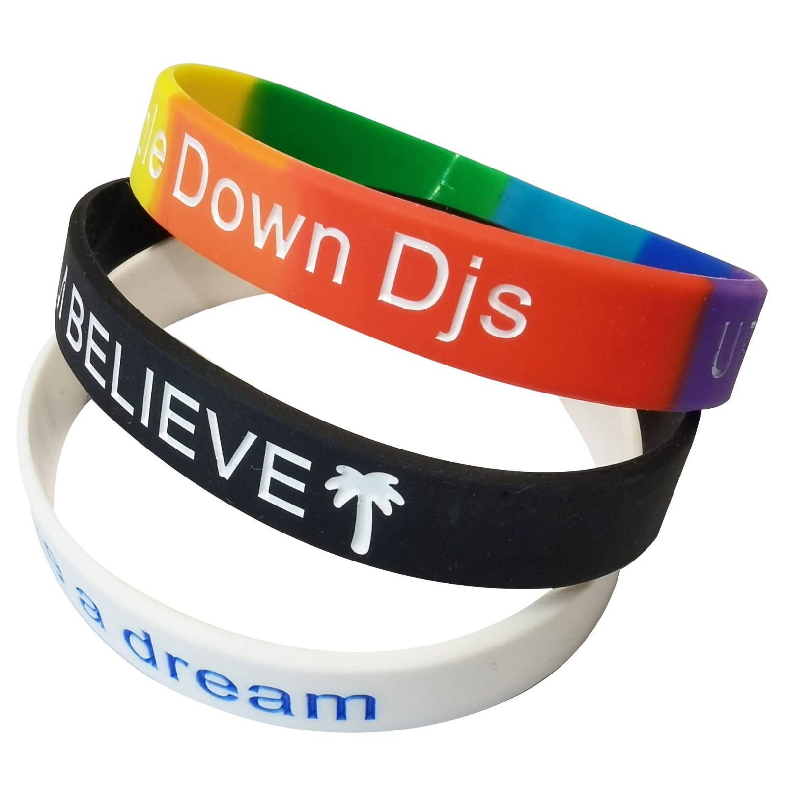 14Pcs Custom Engraved Silicone Bracelets – Personalized Rubber Wristbands Gift