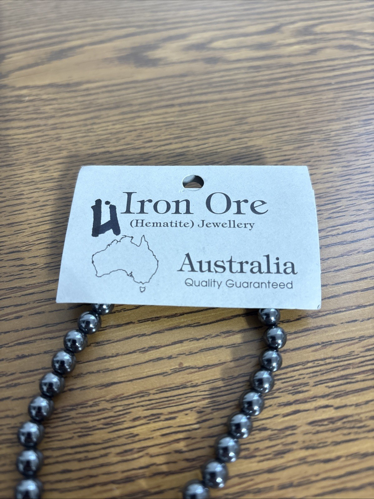 Iron Ore Hematite Bracelet & Fresh Water Pearl Necklace Set Custome Jewelry