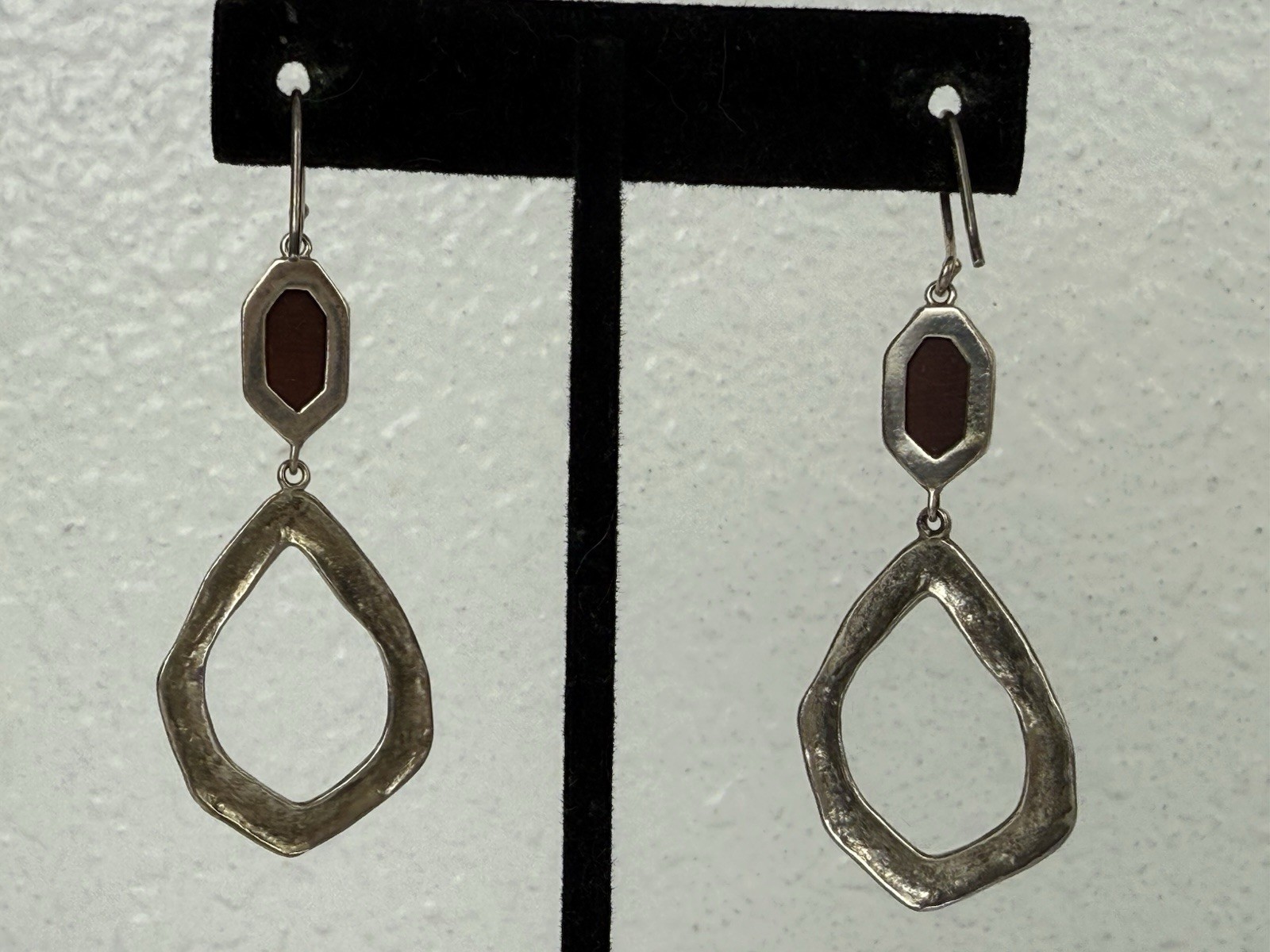 Silpada Sterling Red Tiger’s Eye Bring The Heat Dangle Earrings W2945