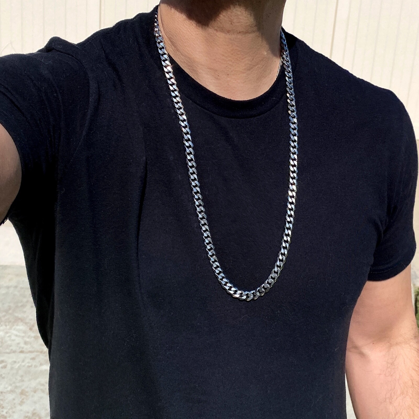 Men’s Miami Cuban Curb Link Stainless Steel Hip Hop Chain Necklace 9MM Thick 30″