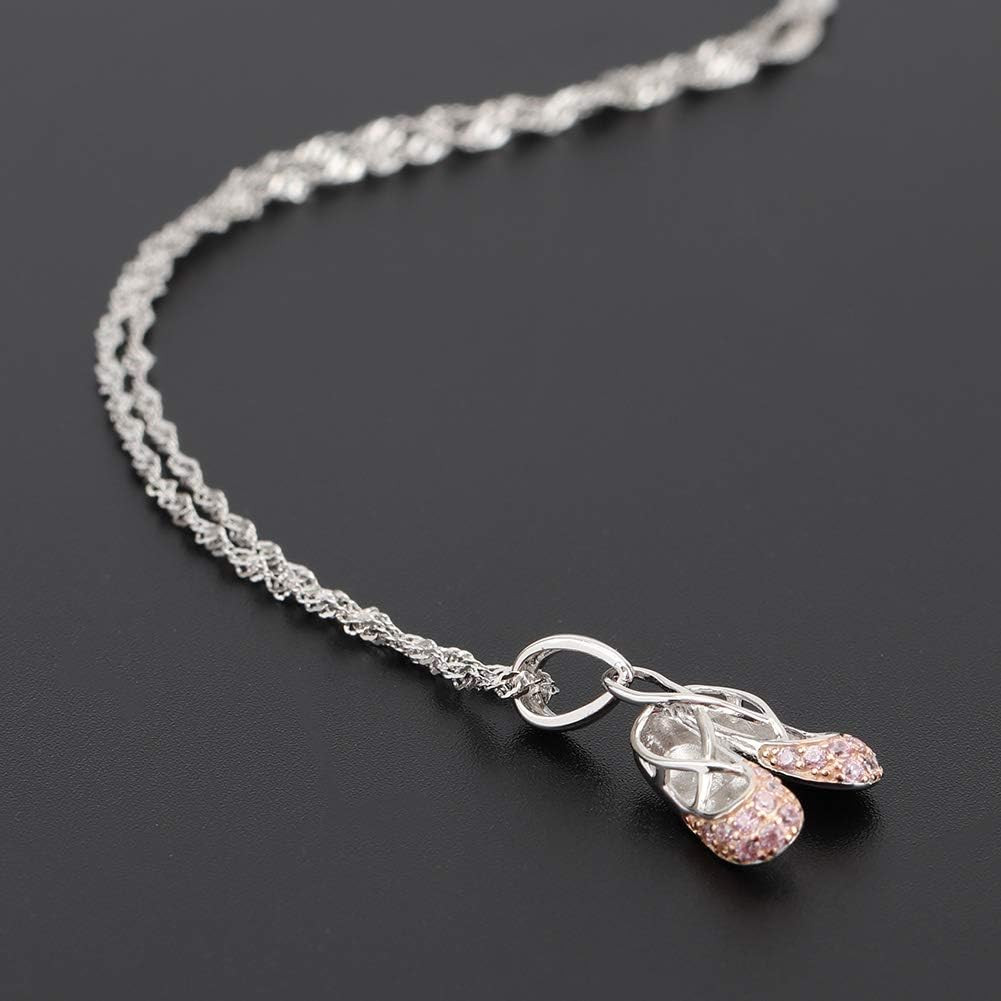 925 Sterling Silver Dance Recital Gifts for Girls Ballerina Necklace Jewelry Cub