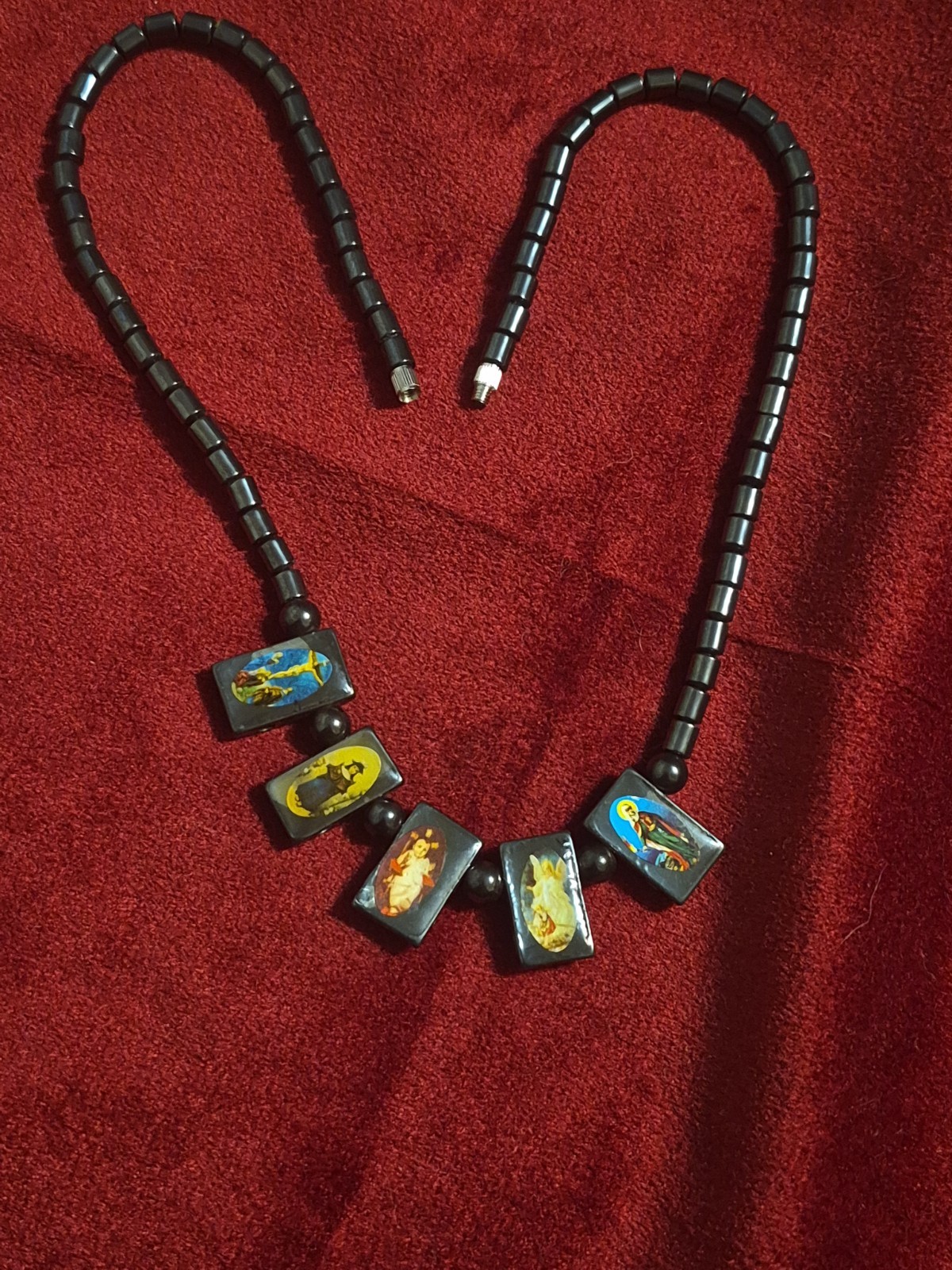 Hematite Angel Pendants Necklace