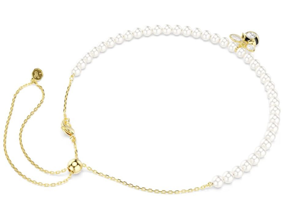SWAROVSKI Idyllia choker Crystal pearl, Mixed cuts, Bee, White