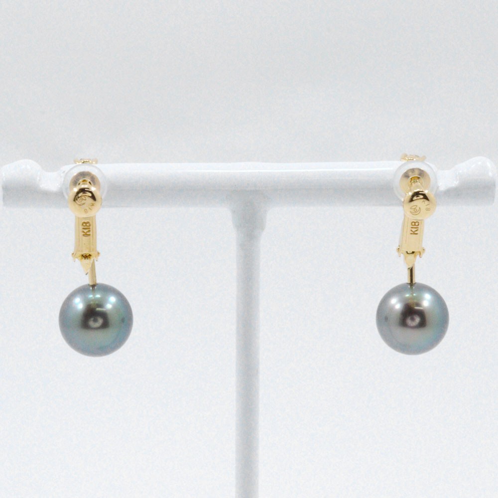 TASAKI Pearl Earring9.1，9.3ｍｍ K18 yellow gold/Pearl/diamond 4.6g Women