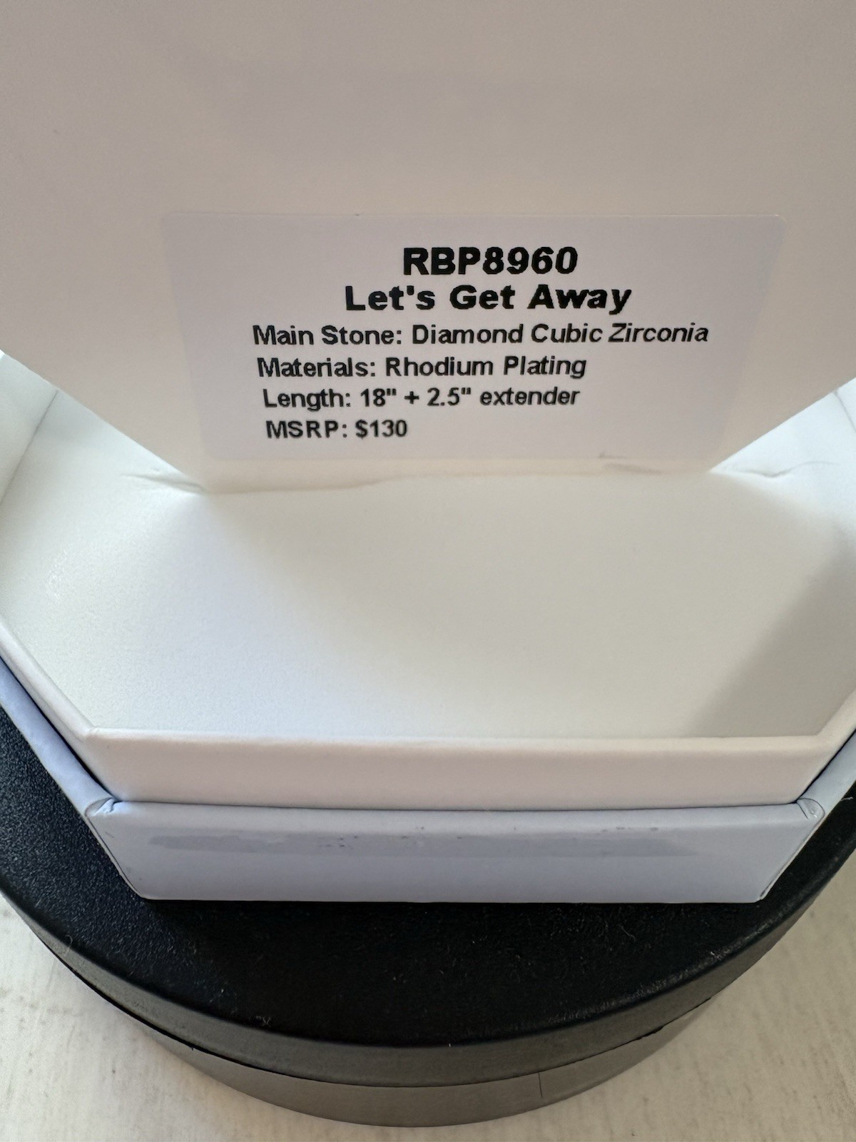 Let’s Get Away Diamond Cubic Zirconia Rhodium Plating 18” + 2.5 Extender