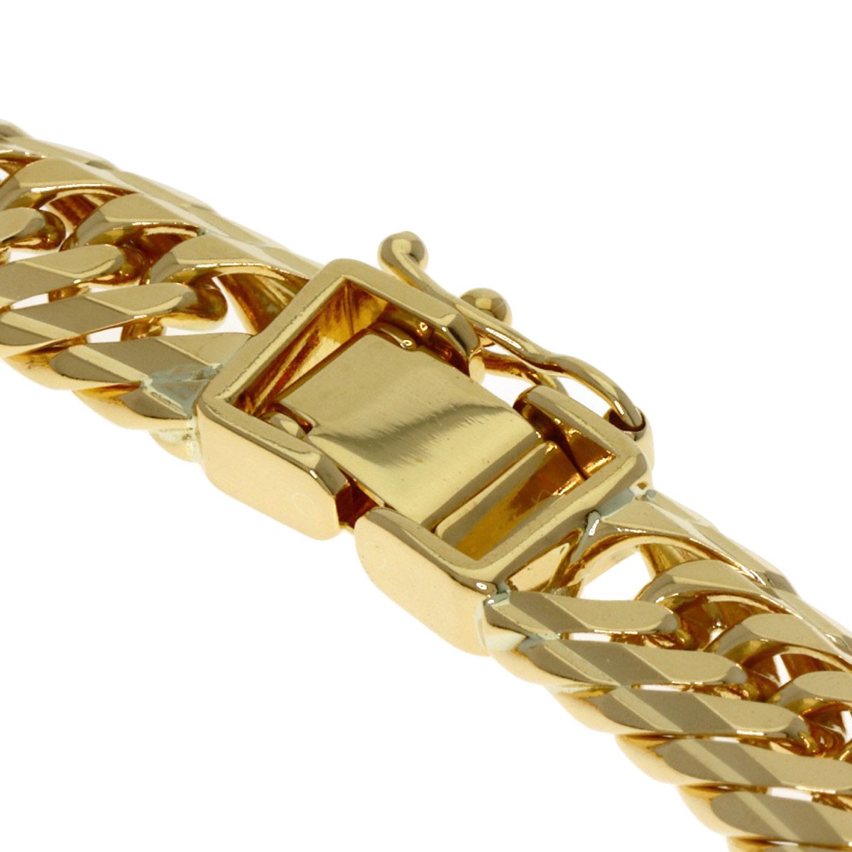 Curb Chain Kihei 16-sided Triple Bracelet K18 Yellow Gold 30g