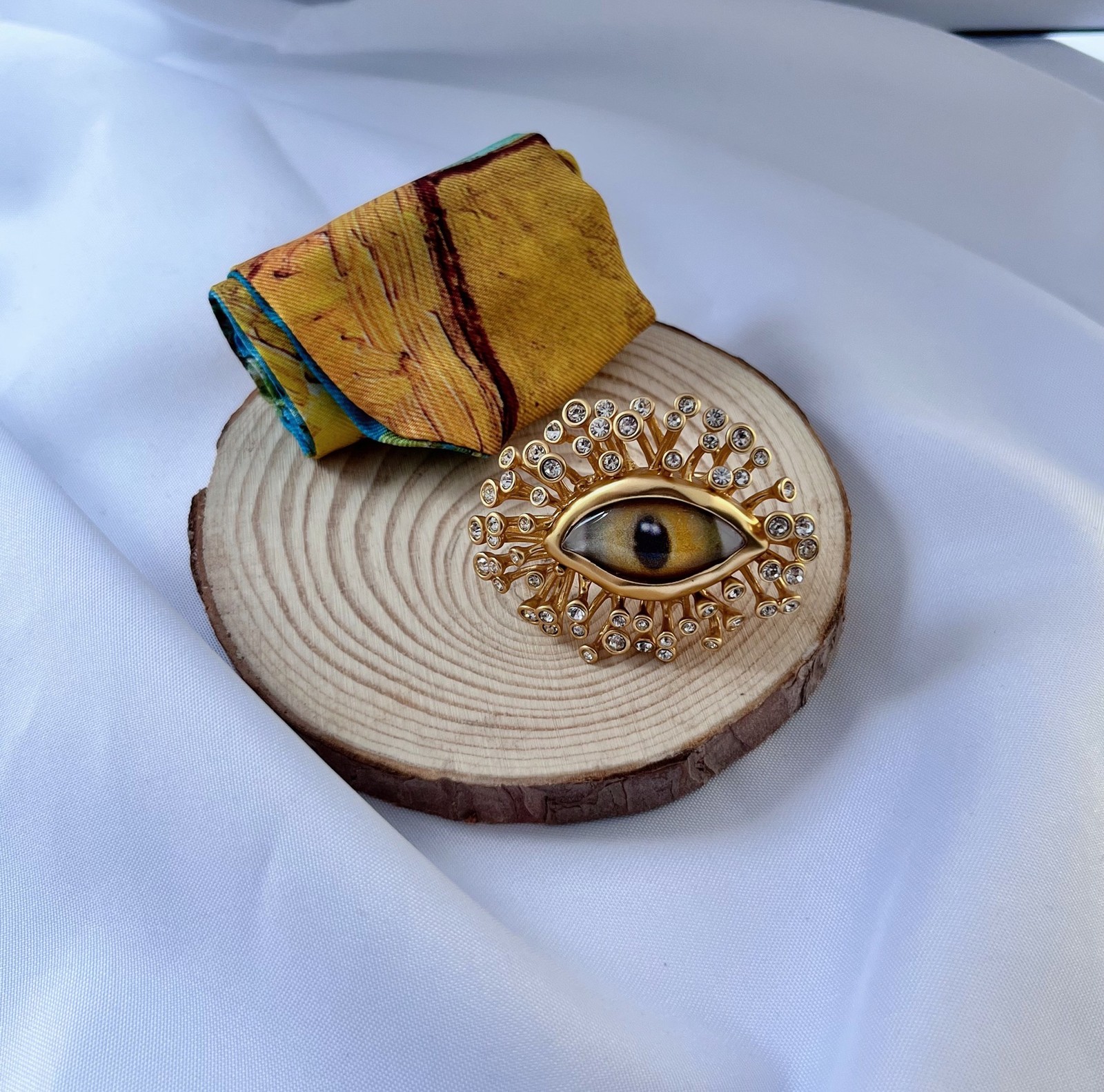 Super High Quality Schiaparelli Mouth Rhinestone Opening Gold Ring Lover Gift