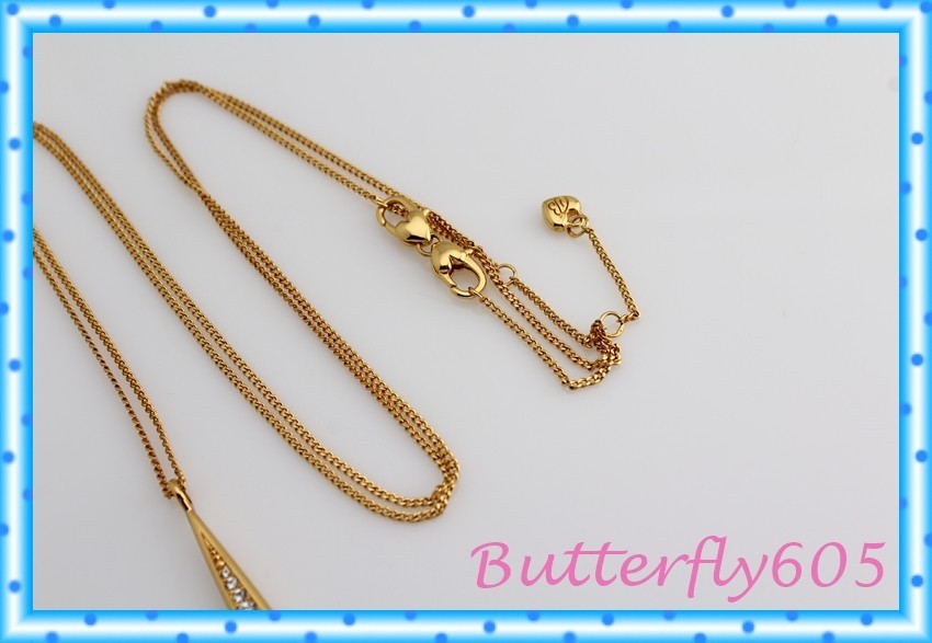 Brighton Contempo Ice Convertible Reversible Gold Crystal Long Pendant Necklace