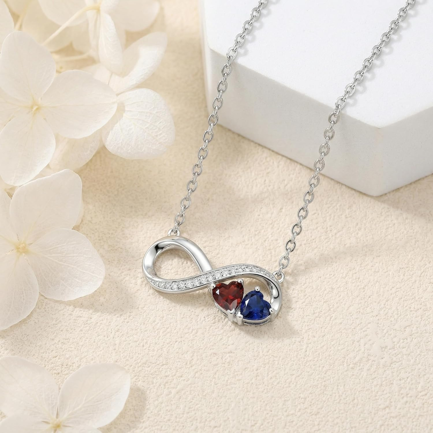 Infinity Birthstone Necklace for Women – Perfect Gift for Her on Any Occasion