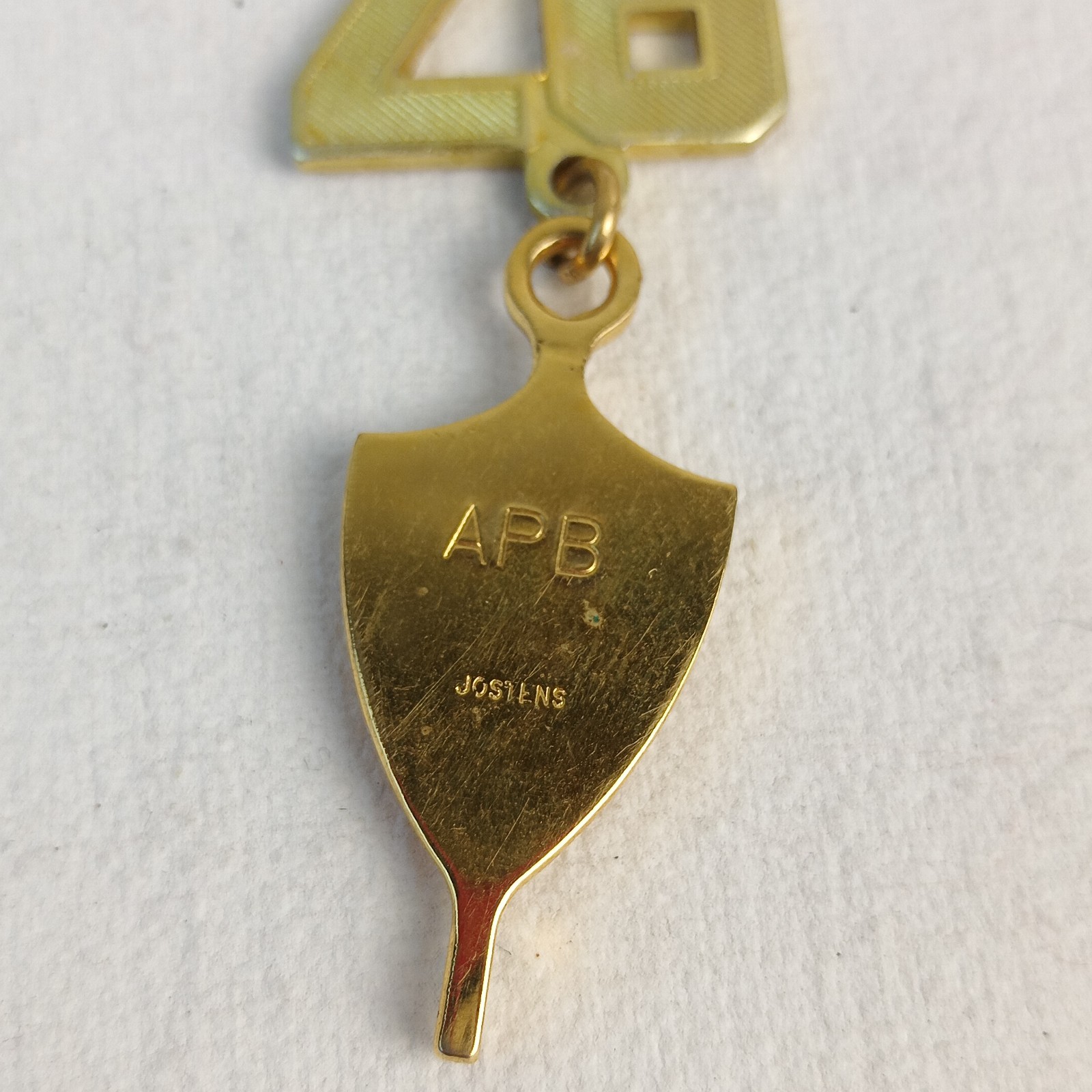 VTG Class of 97 Senior Key Pendant graduation Gold Tone School Crest Shield read