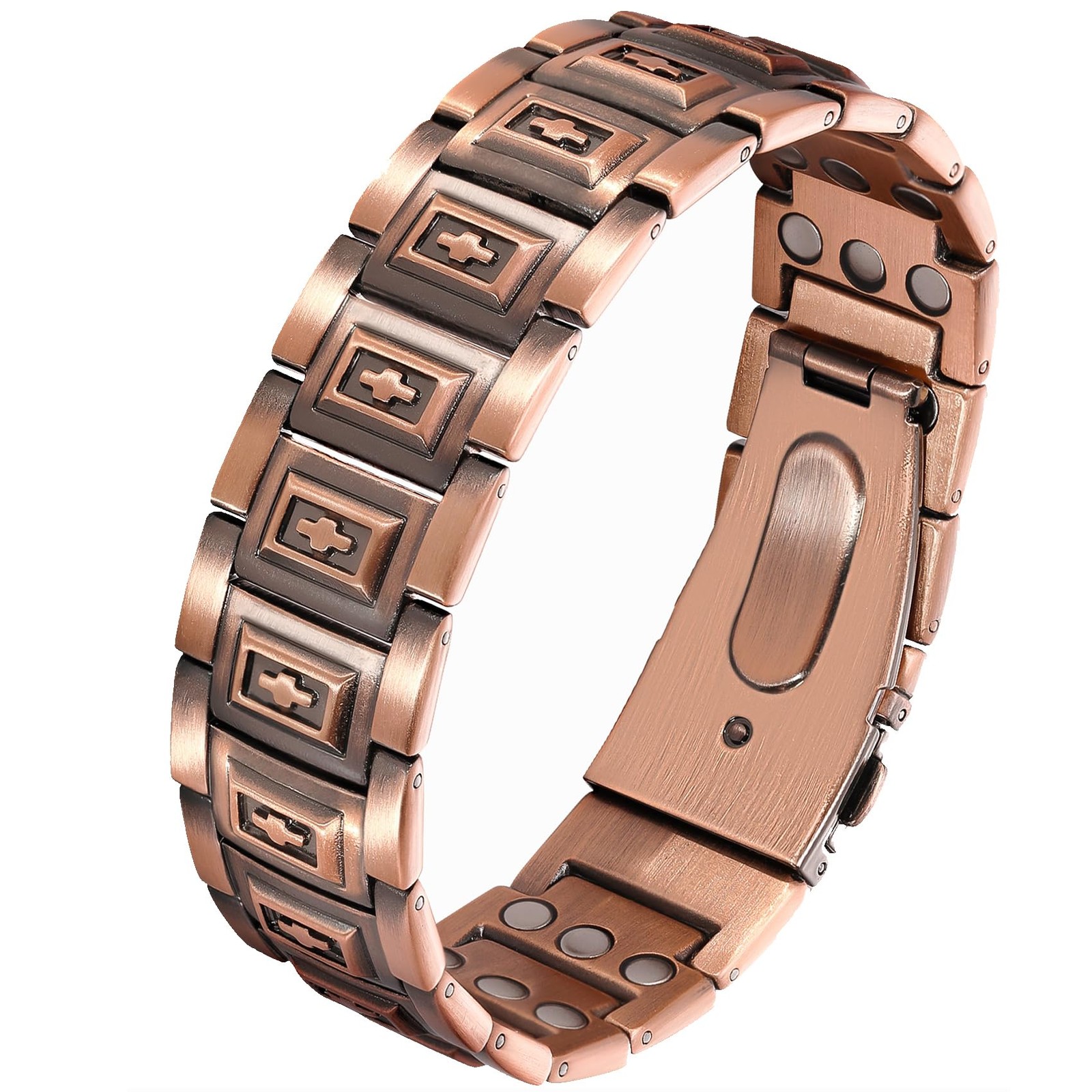 3500 Gauss Magnetic Copper Bracelet Colorful Heart for Women Pain Relief
