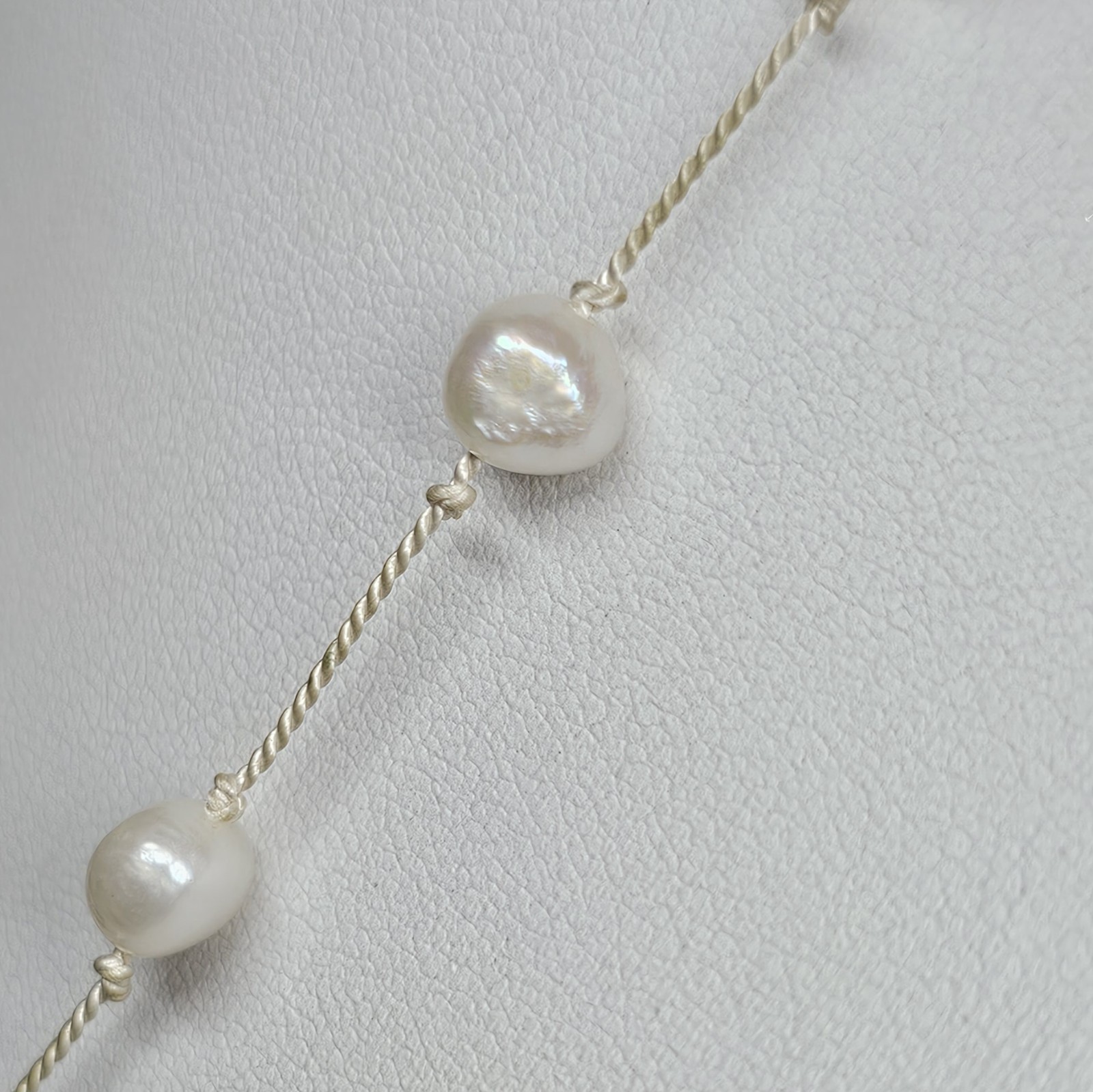 Two Strands Fresh Water Pearl Necklaces Approx 7 mm. 15 1/2″ Black And 16 1/2″