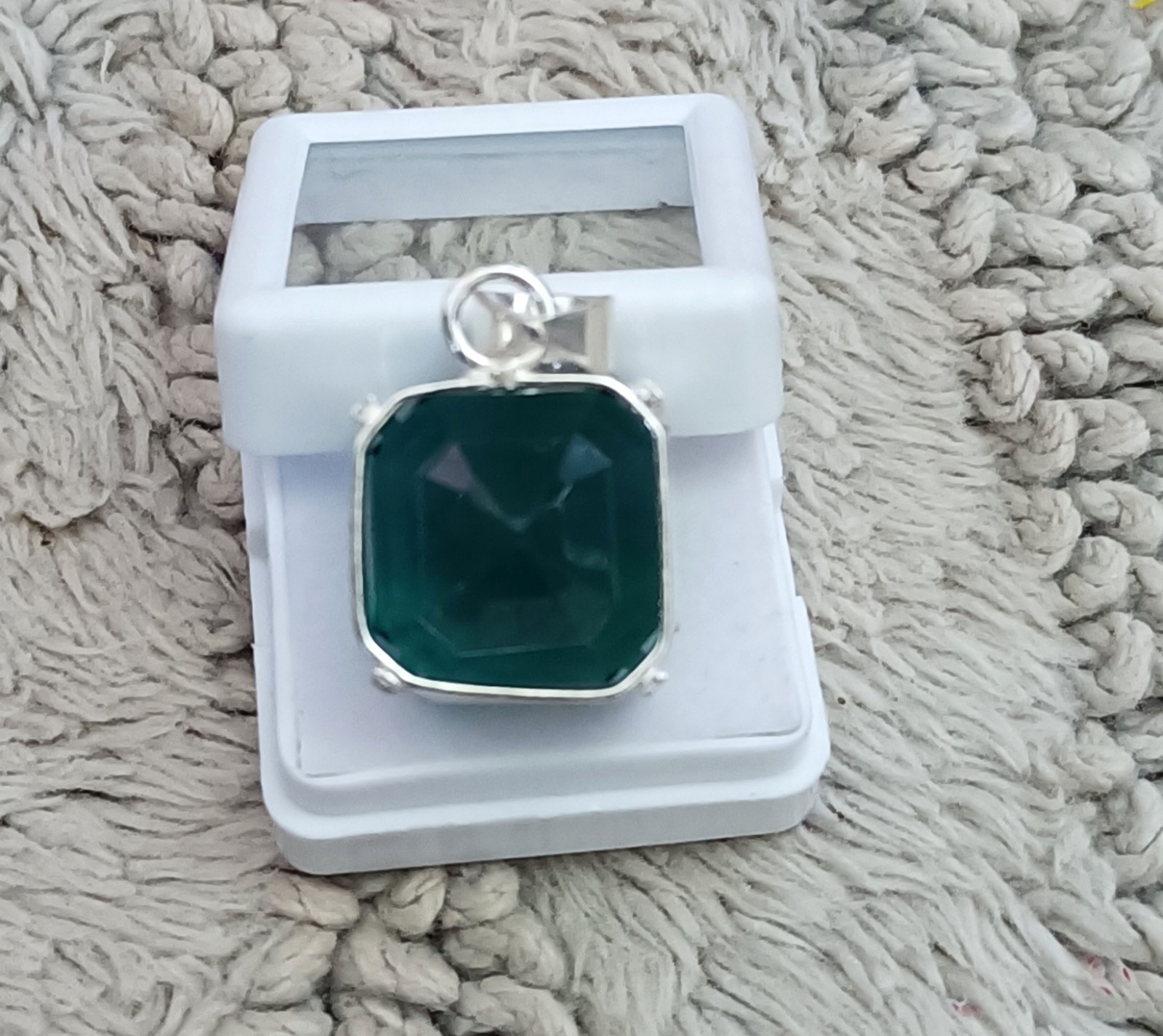 Certified 37.75Ct Natural Paraiba Tourmaline 925 Silver Pendant With SliverChain