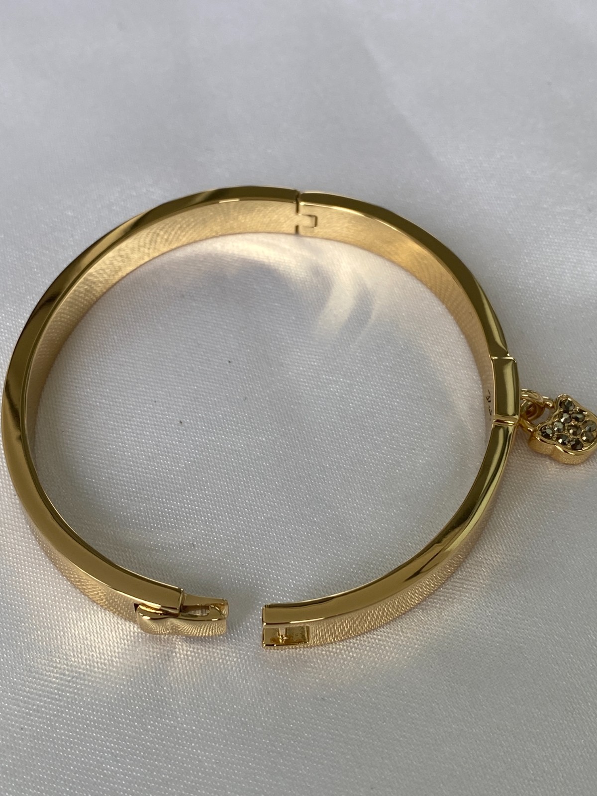 Karl Lagerfeld Choupette Lock Hinge Bangle with Crystal from Swarovski