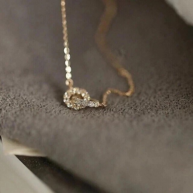 1Ct Round Cut Simulated Diamond Openable Lovely Pendant 14K Yellow Gold Plated