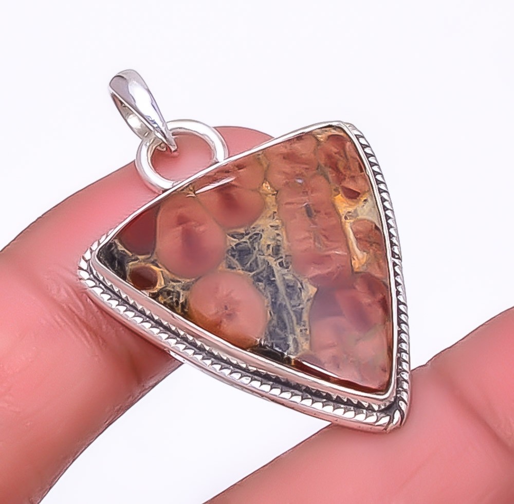 Peanut Obsidian 925 Sterling Silver Jewelry Pendant 1.56″ P13910, Christmas Gift