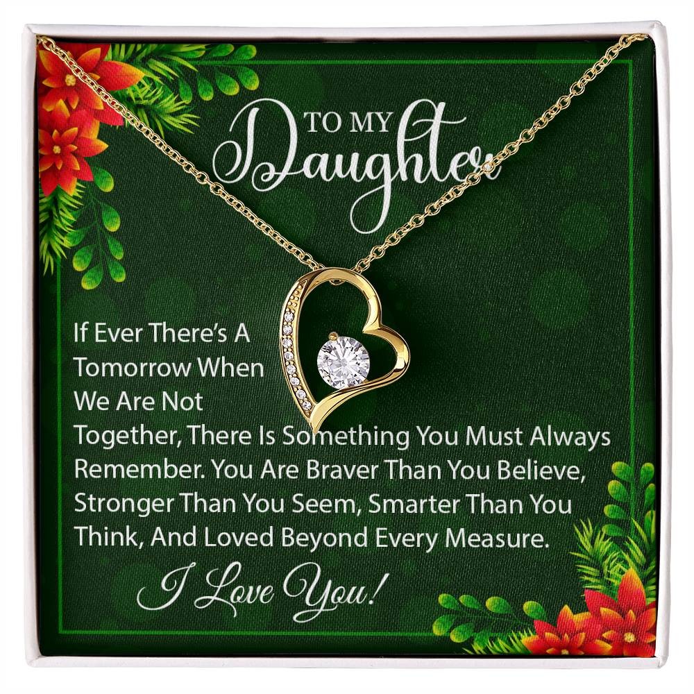 To My Daughter Necklace Father to Daughter Birthday Graduation Gift from Dad Mom