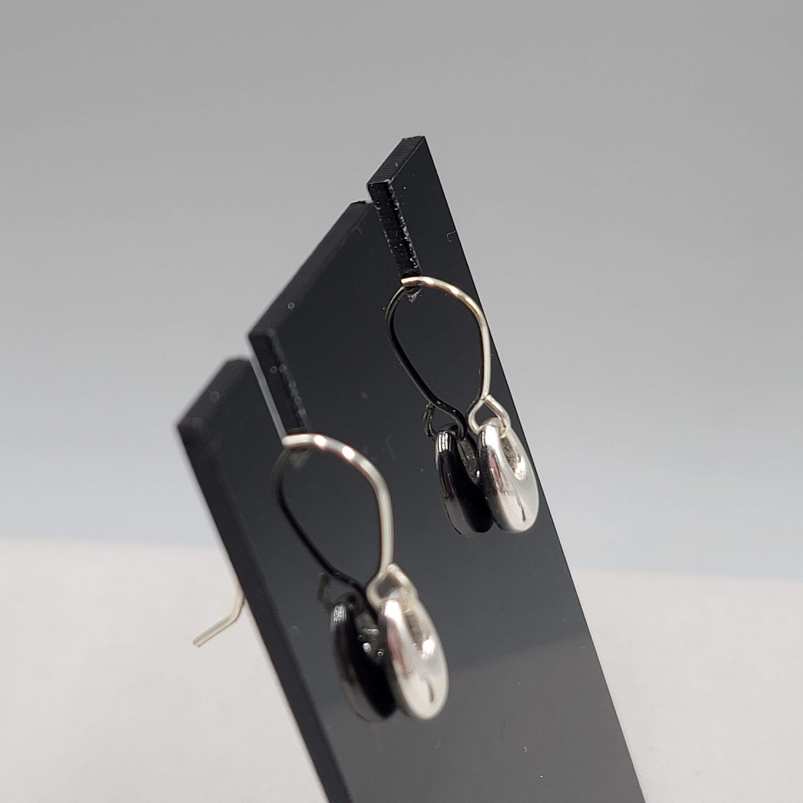 Dainty Casual Pierced Earrings Silver Plated Dangle 3/8″
