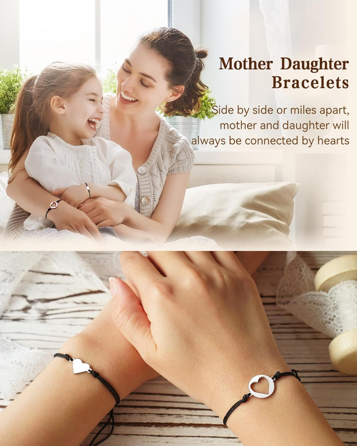 Matching Mother-Daughter Heart Bracelets – Ideal Gifts for Any Occasion