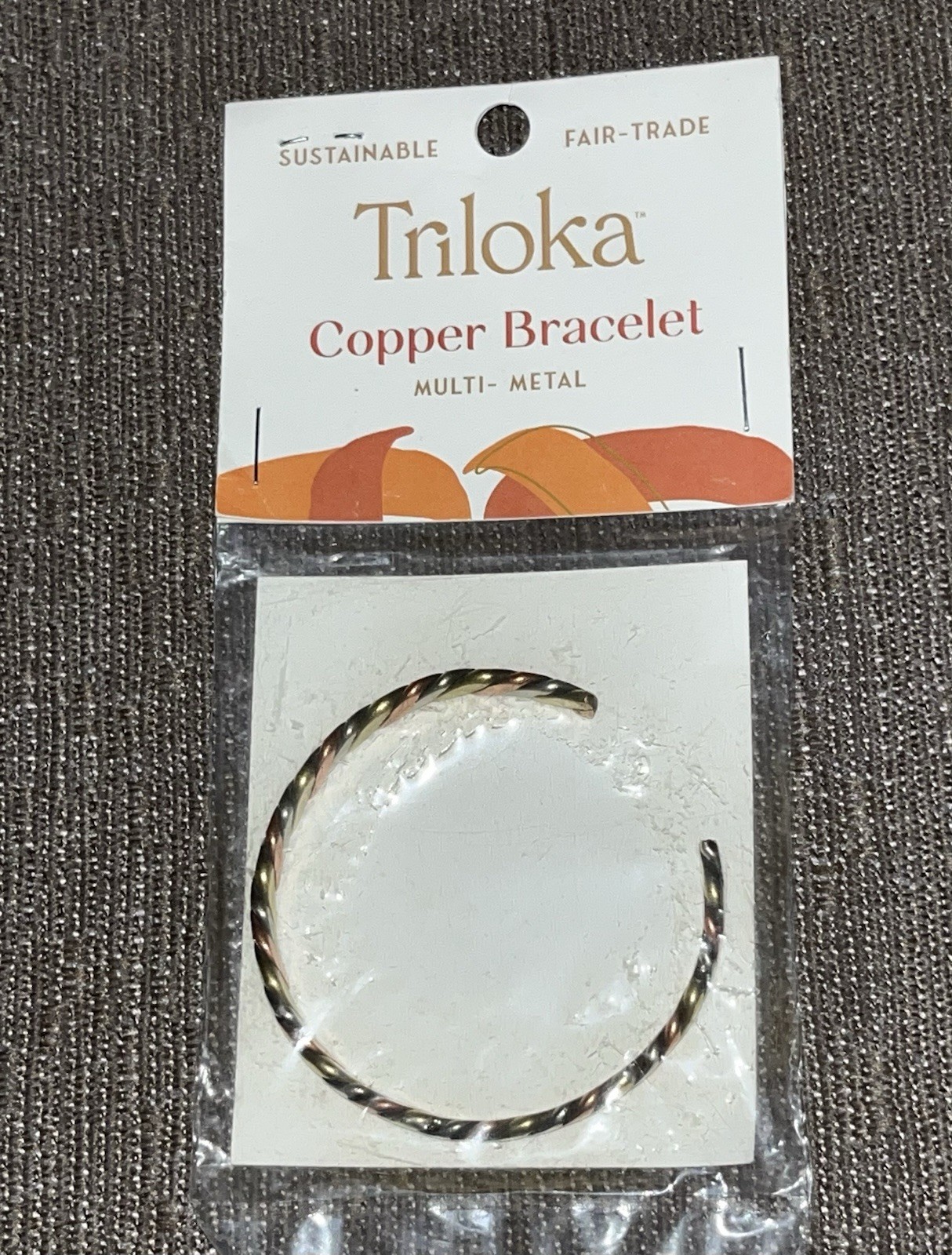 Triloka Adjustable Copper Multi color-Metal Cuff Bracelet Arthritis Pain Relief